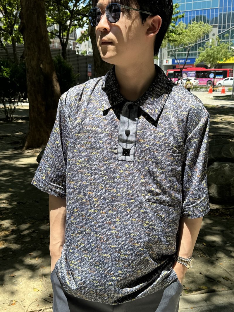 KAIKAI - AEON - 雪花杂影Polo衫 - 男装衬衫 - 聚酯纤维 多色