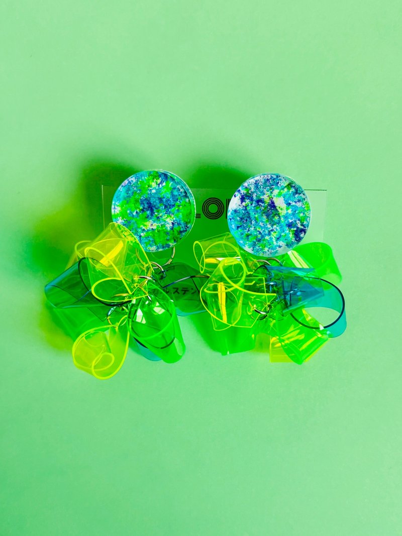 Spring storm 绿色 耳环/耳夹 - 耳环/耳夹 - 其他材质 绿色