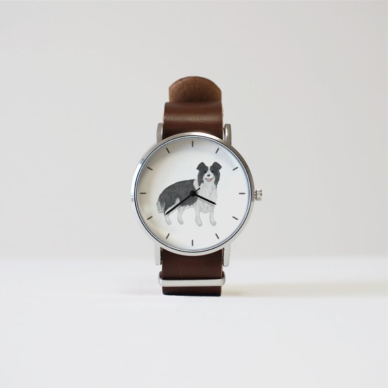边境牧羊犬【垂耳】腕表 - 女表 - 其他材质 黑色