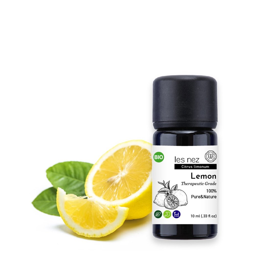 【Les nez 香鼻子】天然单方柠檬纯精油 10ML - 香薰/精油/线香 - 精油 黑色