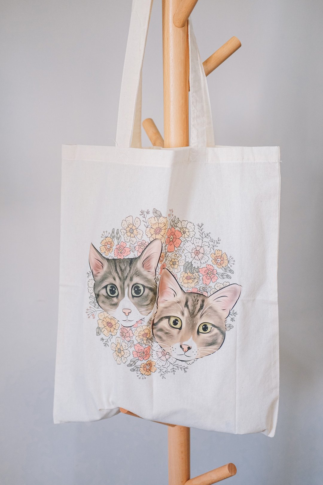 【定制化布袋】宠物 毛孩 人像 HG宠物似颜绘 ⋯Totebag⋯ - 手提包/手提袋 - 棉 