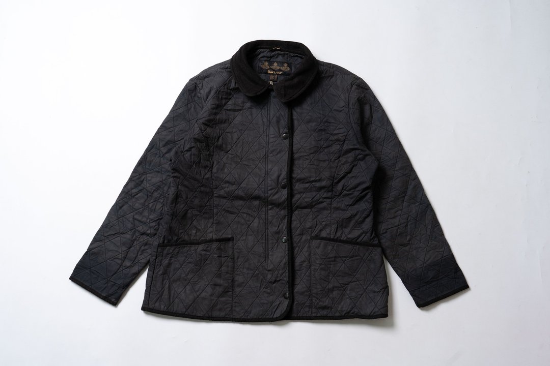 古着 barbour 绗缝外套 vintage - 男装外套 - 其他人造纤维 黑色