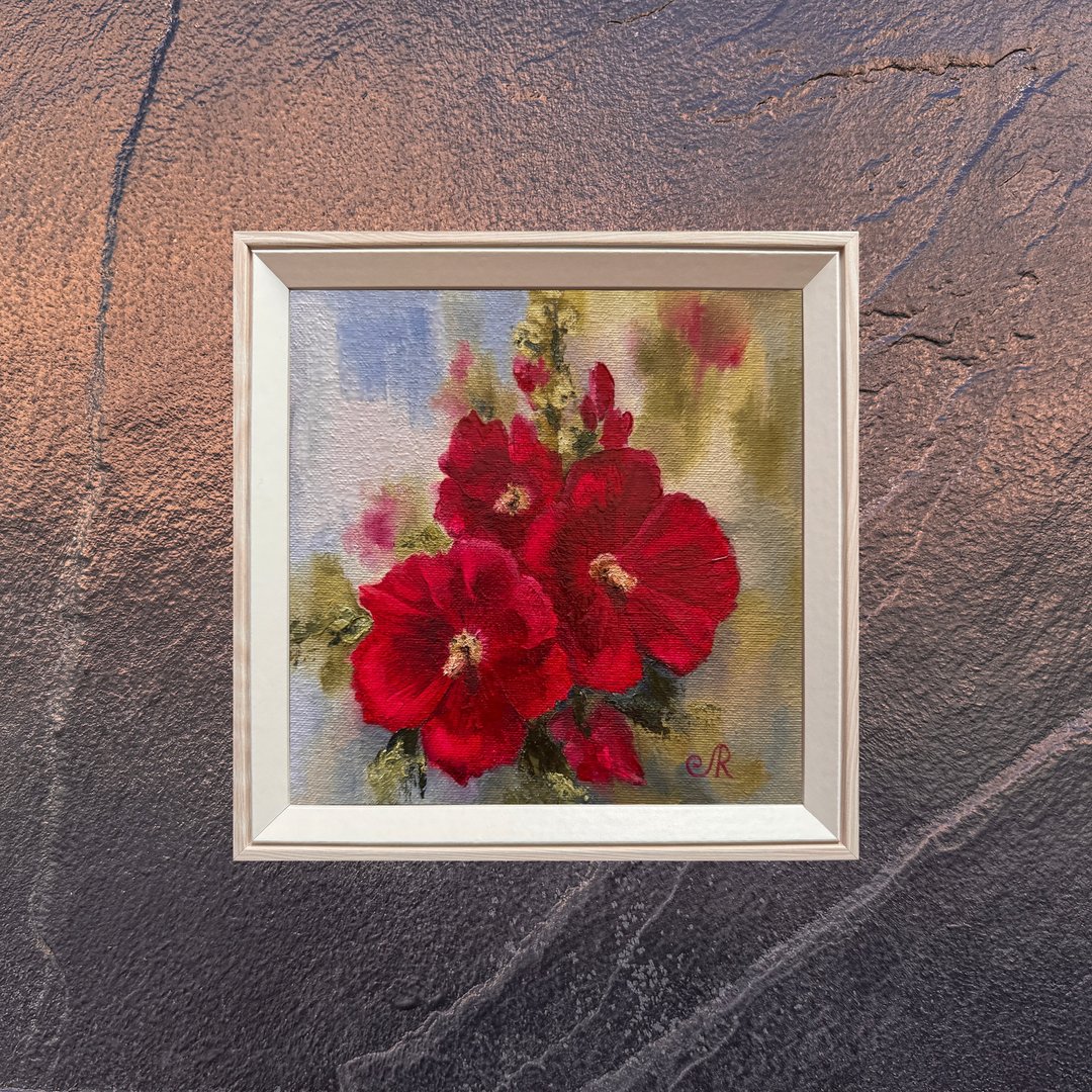 花卉原创绘画花卉油画 - 海报/装饰画/版画 - 其他材质 红色