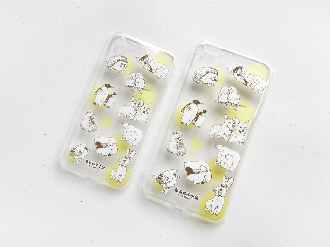 【动物系列】#1 动物们 手机软壳 保护套 - 手机壳/手机套 - 塑料 透明