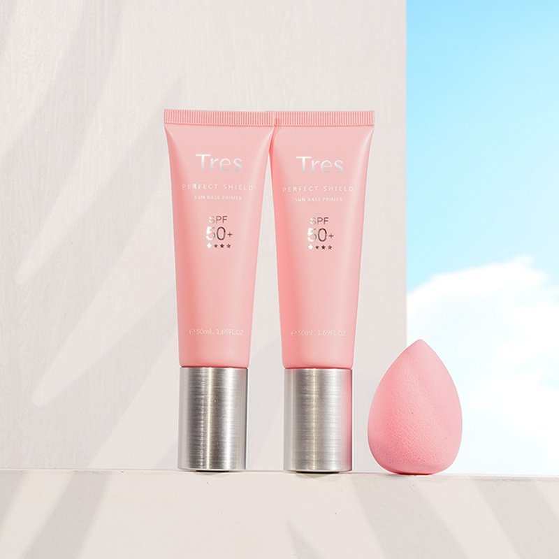 【赠送美妆蛋】SPF50+美白防晒乳2入组 l 可加购玫瑰香水 - 防晒 - 其他材质 粉红色