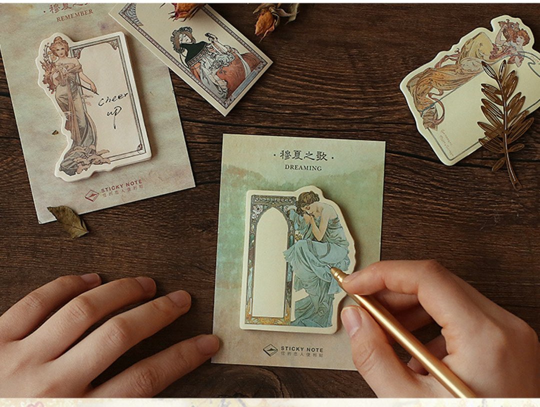 穆夏之歌 便利贴 穆夏 黄道十二宫 捷克 白昼与黑夜 艺术与生活 - 便条纸/标签贴 - 纸 
