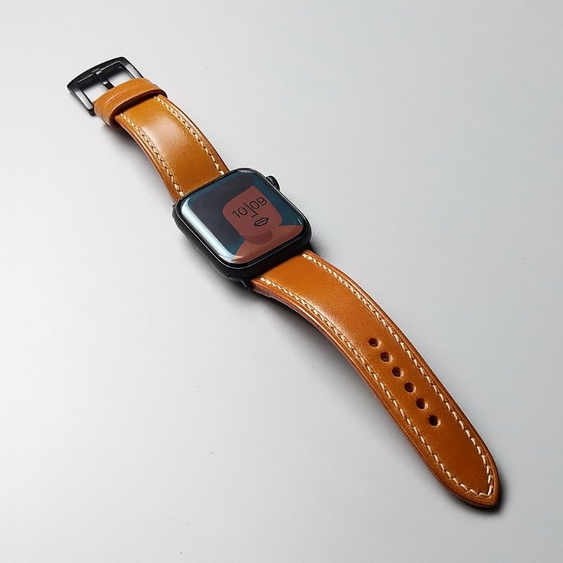 Apple iwatch手錶帶 日本馬臀皮錶帶【免費刻名字】真皮蘋果錶帶 - 表带 - 真皮 