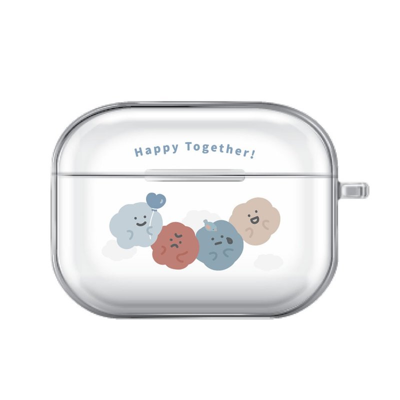 Happy Together-AirPods1/2/3/4/Pro/Pro2/Pro3 韩国连体耳机壳 - 耳机收纳 - 塑料 透明