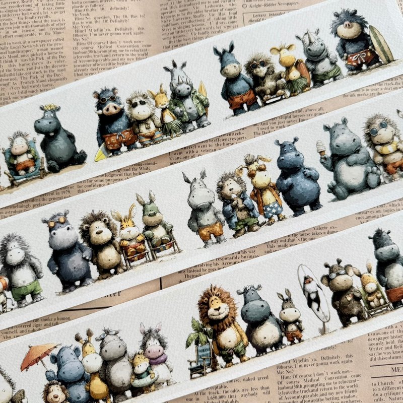 森林放暑假 亮面PET - 纸胶带 - 塑料 