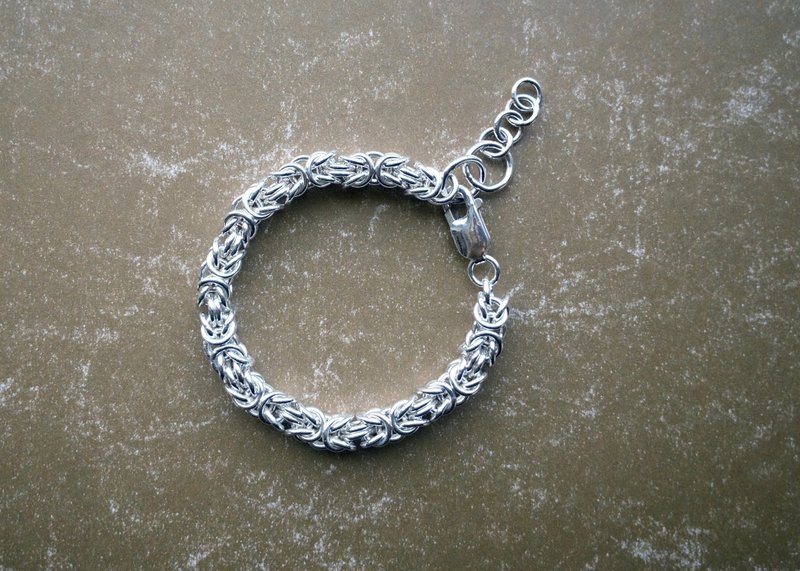 纯银拜占庭手链 - 手链/手环 - 纯银 银色