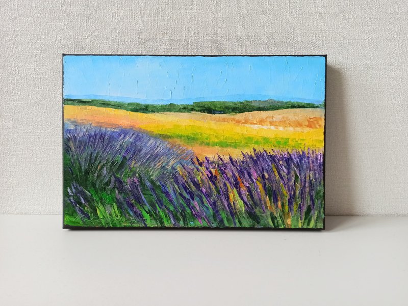 画布上的原始山水画 现代装饰的彩色纹理艺术 - 墙贴/壁贴 - 棉．麻 多色