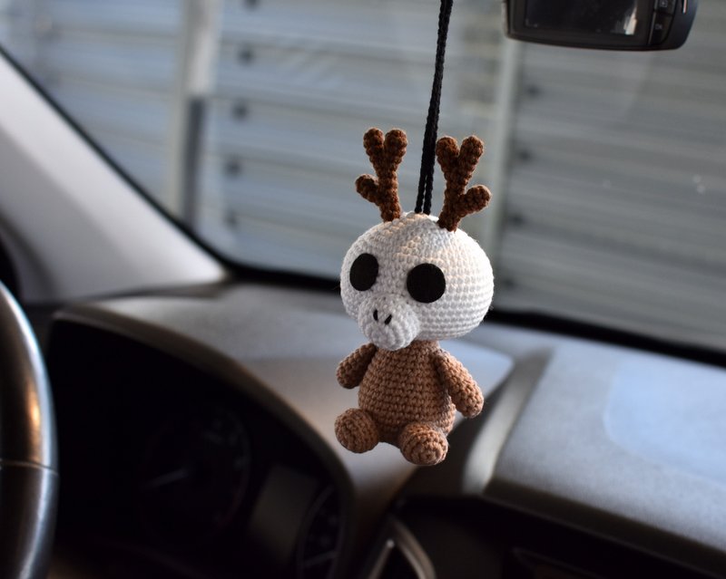 温迪戈 / 给神秘动物学迷的礼物 / 可爱的神秘毛绒玩具 / 汽车镜配件 - 玩偶/公仔 - 棉．麻 白色