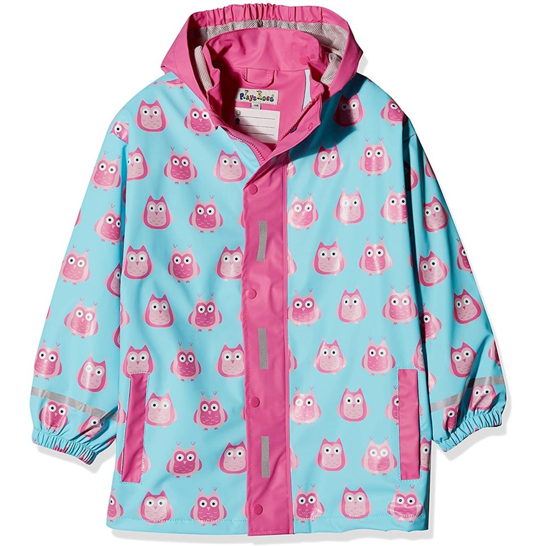 德国PlayShoes 超轻量可机洗连帽儿童雨衣外套-猫头鹰 - 儿童雨衣/雨具 - 聚酯纤维 多色