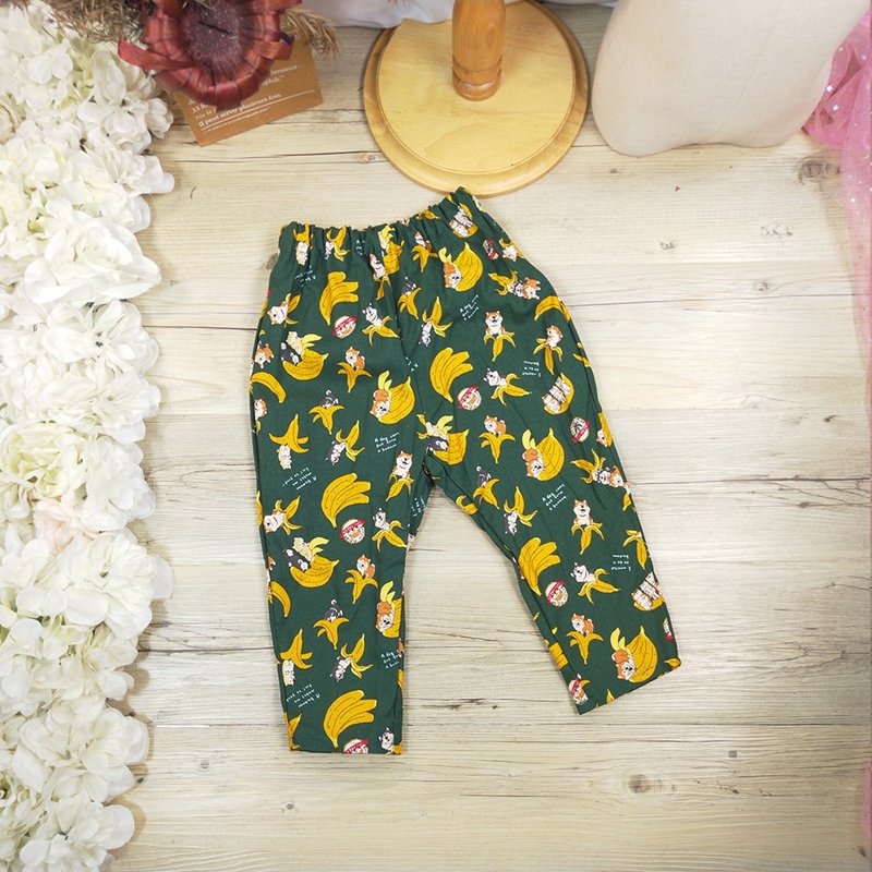 小孩老爷裤 熊,鸟,花,恐龙,点点,柴犬,香蕉(共8款,可选布订制) - 童装裤 - 棉．麻 