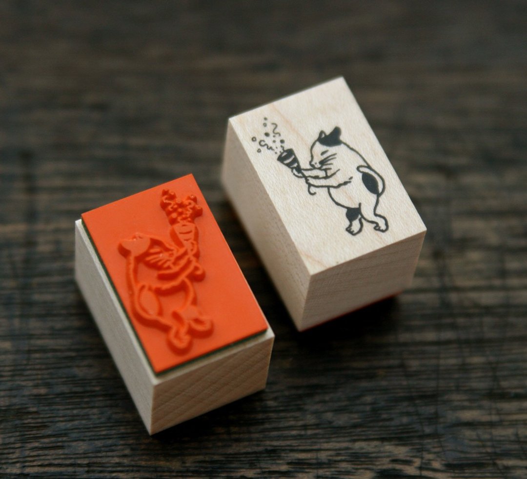 Stamp cat is a cracker - 印章/印台 - 木头 卡其色