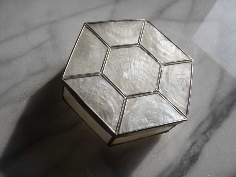 【老时光 OLD-TIME】早期二手日本进口手制贝壳珠宝盒 - 收纳用品 - 其他材质 