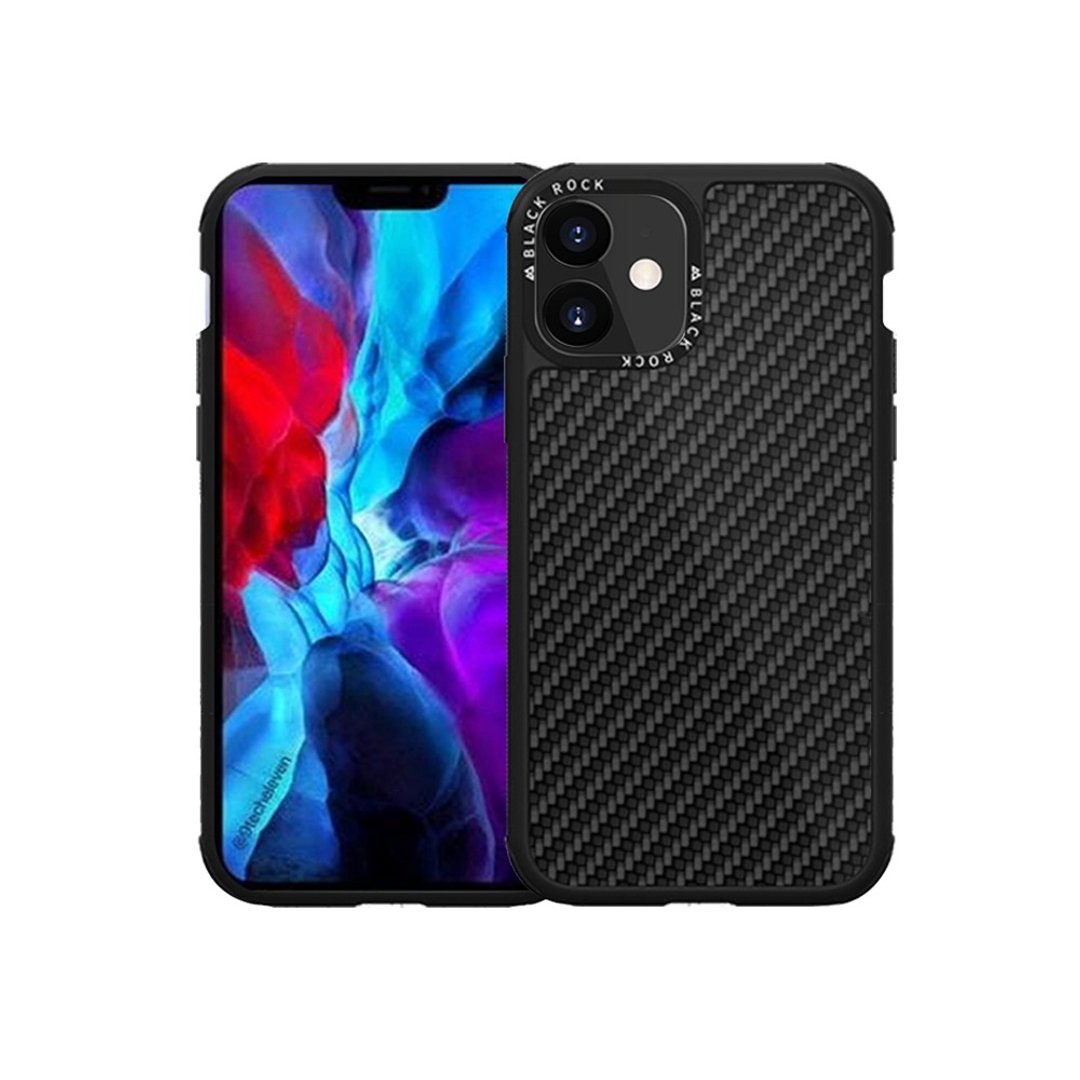 德国Black Rock超冲击碳纤维抗摔保护壳-iPhone 12 Mini (5.4寸) - 手机壳/手机套 - 碳纤维 黑色