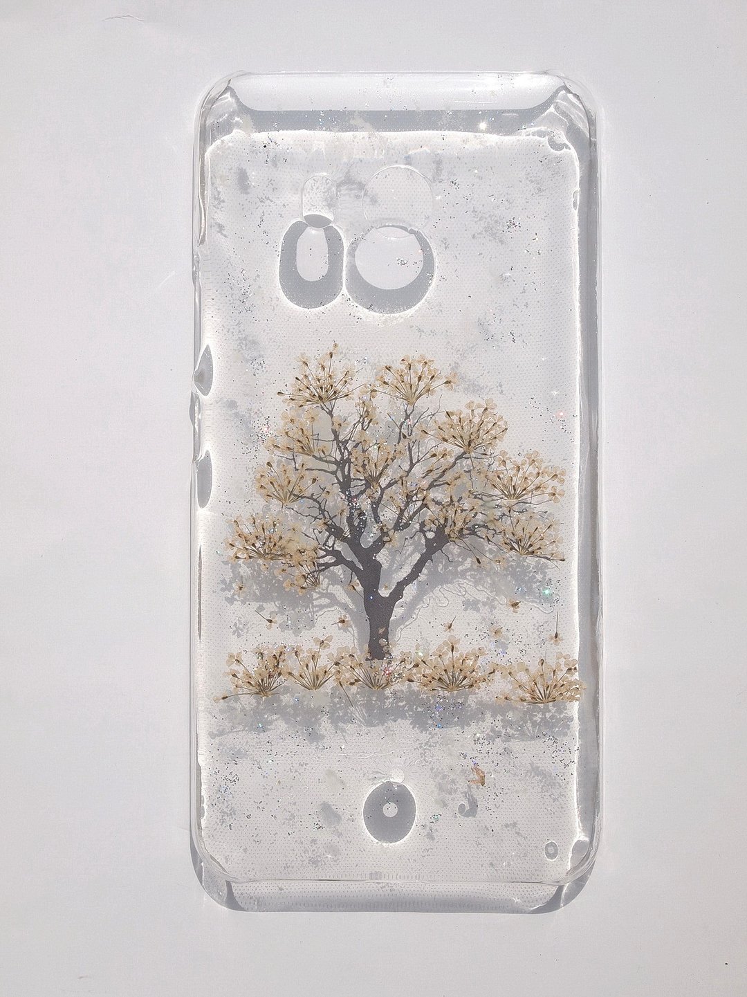 Anny's workshop手作押花手机保护壳，适用于HTC 11，冬日 (现货) - 手机壳/手机套 - 塑料 白色