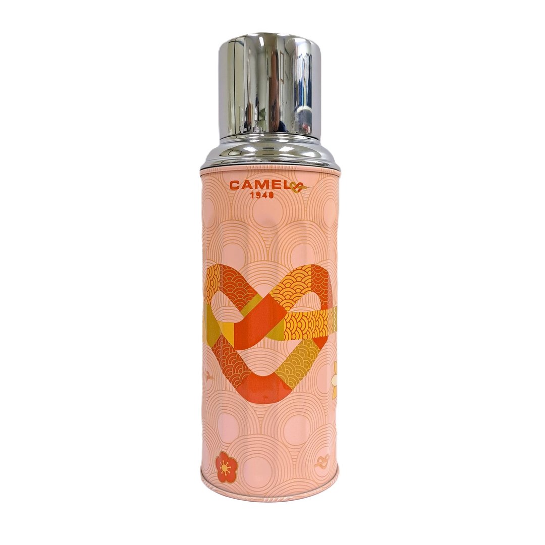 骆驼牌 450ml 玻璃胆真空保温瓶 | 爱心灵蛇 122SN(GF) - 保温瓶/保温杯 - 其他材质 粉红色