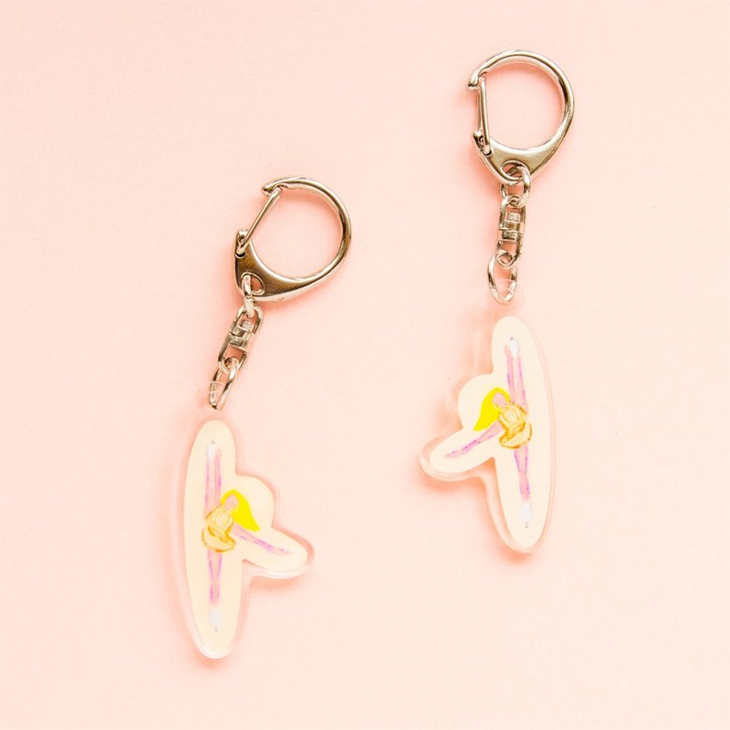 skating in KATAKANA Acrylic key chain "to" - 钥匙链/钥匙包 - 压克力 透明