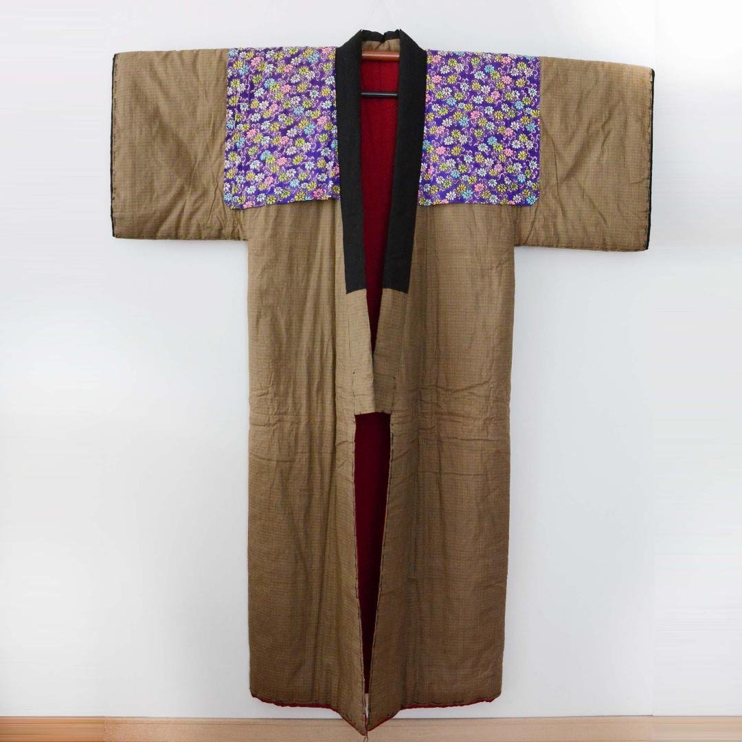 防寒和服带衬垫日本复古昭和复古未使用 - 男装外套 - 其他材质 多色