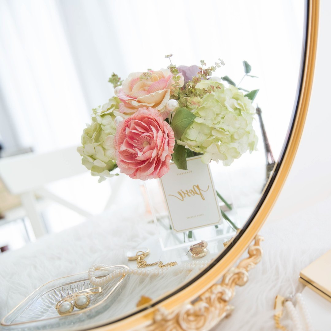 Green and Old Rose Paris vase for Decoration - 摆饰 - 纸 绿色