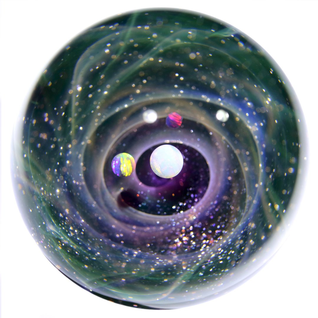 55mm 宇宙玻璃球摆设 no.M202 - 摆饰 - 玻璃 紫色