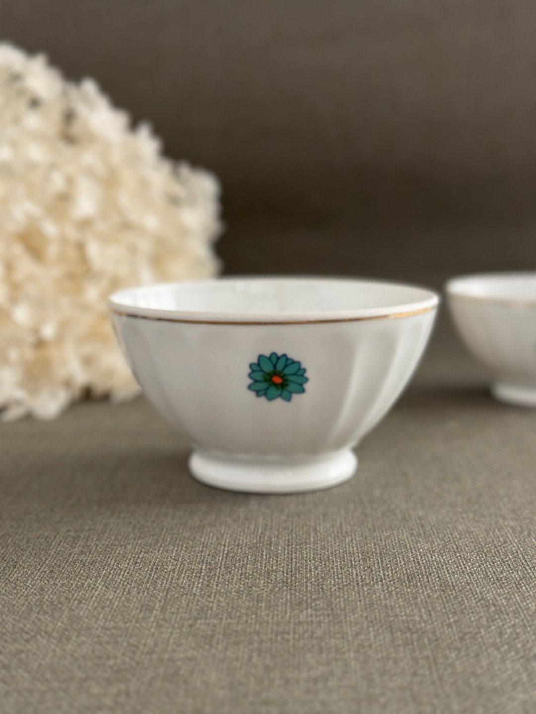 40589-法国古董碗11x6cm French antique bowl - 碗 - 瓷 