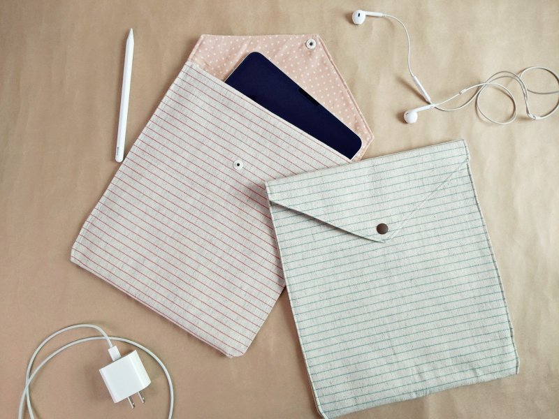 平板套 /平板收纳包-条纹 - 电脑包 - 棉．麻 多色