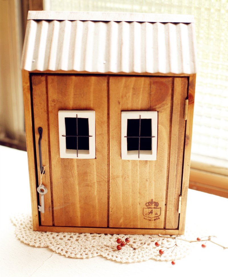 【好日恋物】日杂杂货风钥匙收纳箱 - 收纳用品 - 木头 咖啡色