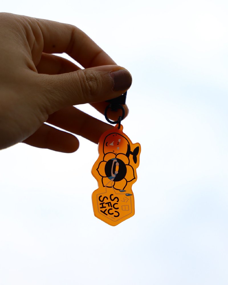 品牌压克力吊饰 钥匙圈 橘色同好会 - 吊饰 - 塑料 橘色