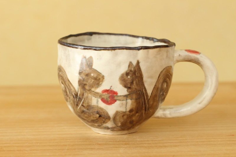 * Cup of order-making draft pulp and hand squirrel. - 咖啡杯/马克杯 - 陶 