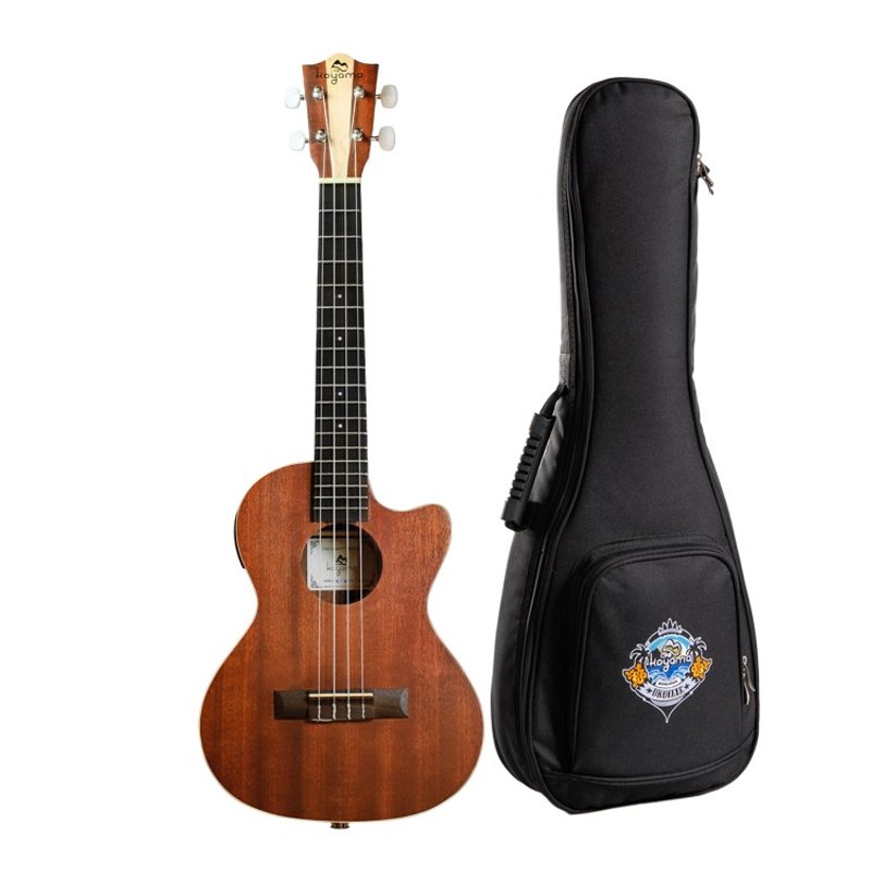 KYM-T12CE 26寸乌克丽丽 桃花心木 内置拾音器 经典12系列 Mahogany Tenor Ukulele w/ pickup - 吉他/乐器 - 木头 咖啡色