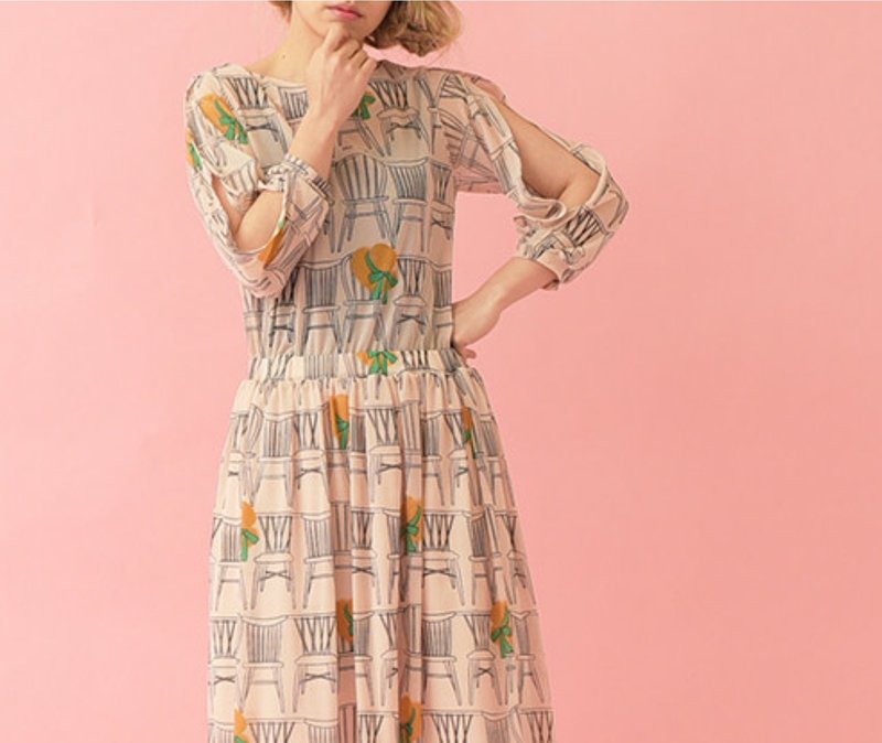 法式复古 分体裙/连衣裙/洋装 - 洋装/连衣裙 - 其他材质 白色