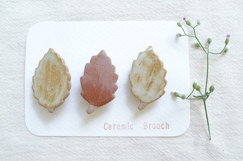 ceramic brooch set - 胸针 - 陶 白色
