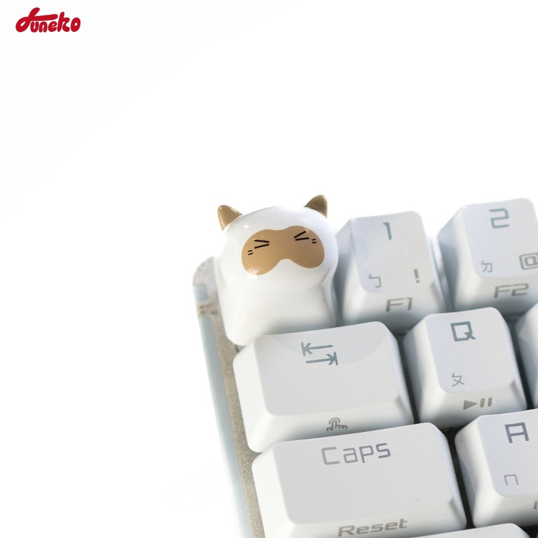原创胖猫键帽-白猫Frank (适用于机械键盘MX系列十字轴) - 电脑配件 - 树脂 黑色