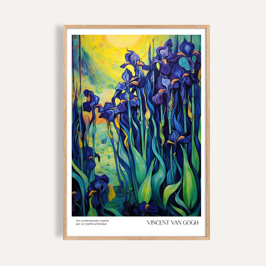 鸢尾花 Irises in Bloom / 梵谷经典花卉风格 客厅挂画 无框画 - 海报/装饰画/版画 - 纸 
