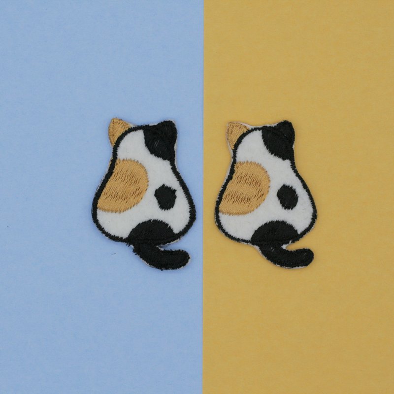 Mini Calico Cat Iron Patch (Mikeneko) - 编织/刺绣/羊毛毡/裁缝 - 绣线 多色