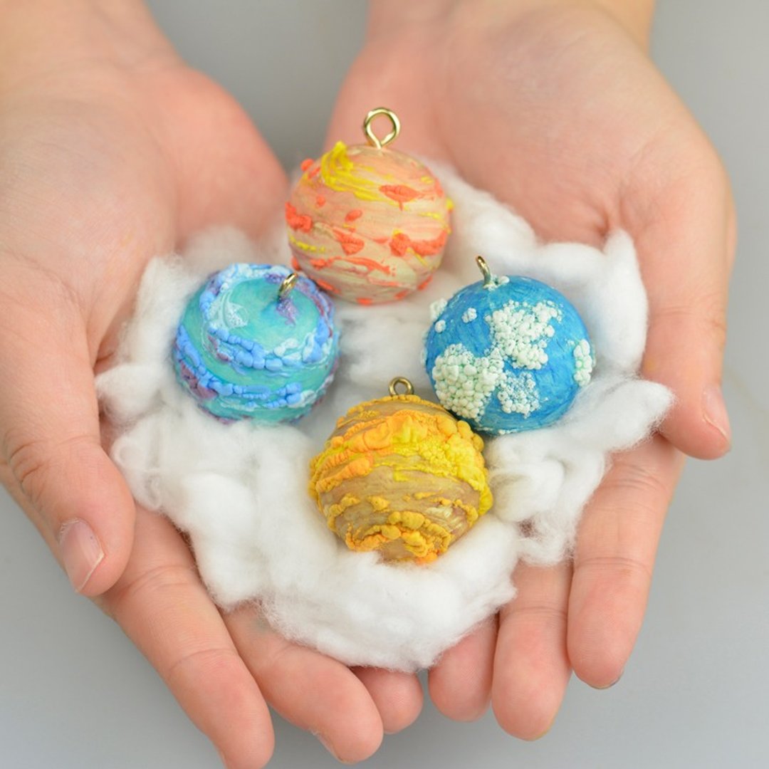 蓬蓬星球手作组  星球世界  棉花糖星球 圣诞树装饰 - 木工/竹艺/纸艺 - 木头 多色