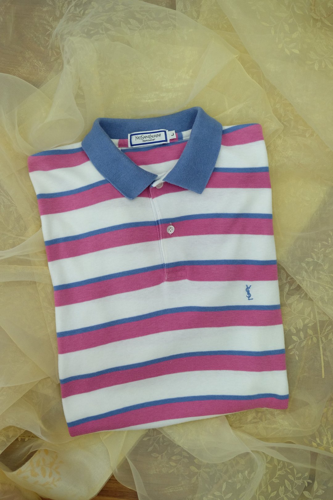 Vintage 90s YSL Yves Saint Laurent - 男装衬衫 - 棉 