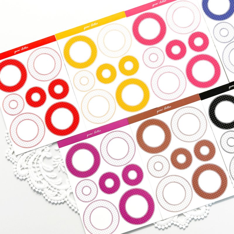 点点框纸 - 便条纸/标签贴 - 纸 多色