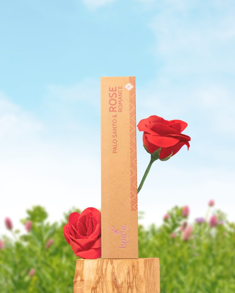 Ispalla Palo Santo & Rose 圣木&玫瑰 线香 10支 秘鲁圣木线香 - 香薰/精油/线香 - 其他材质 红色
