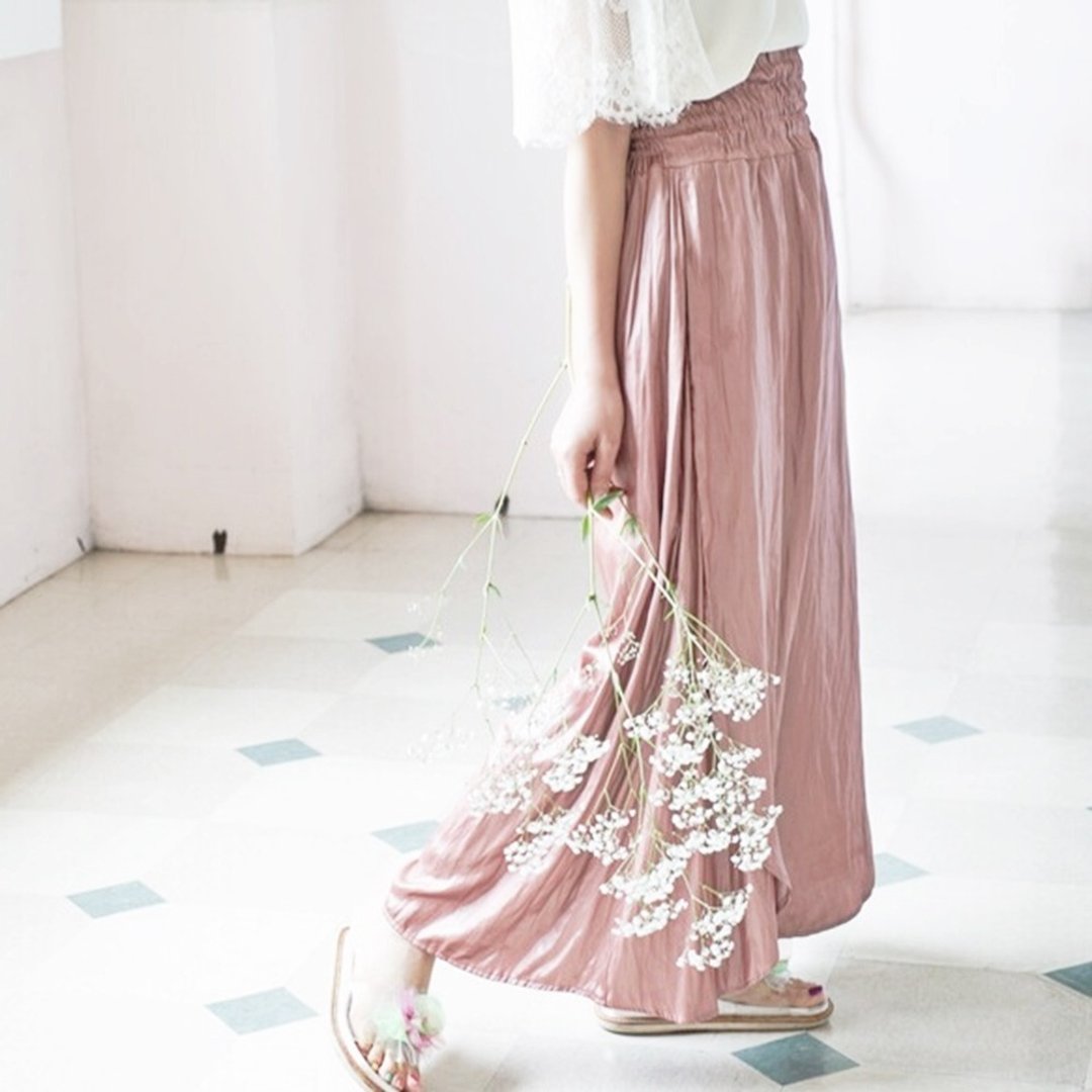Wide pants that are comfortable and beautiful | Terracotta - 女装长裤 - 其他材质 红色