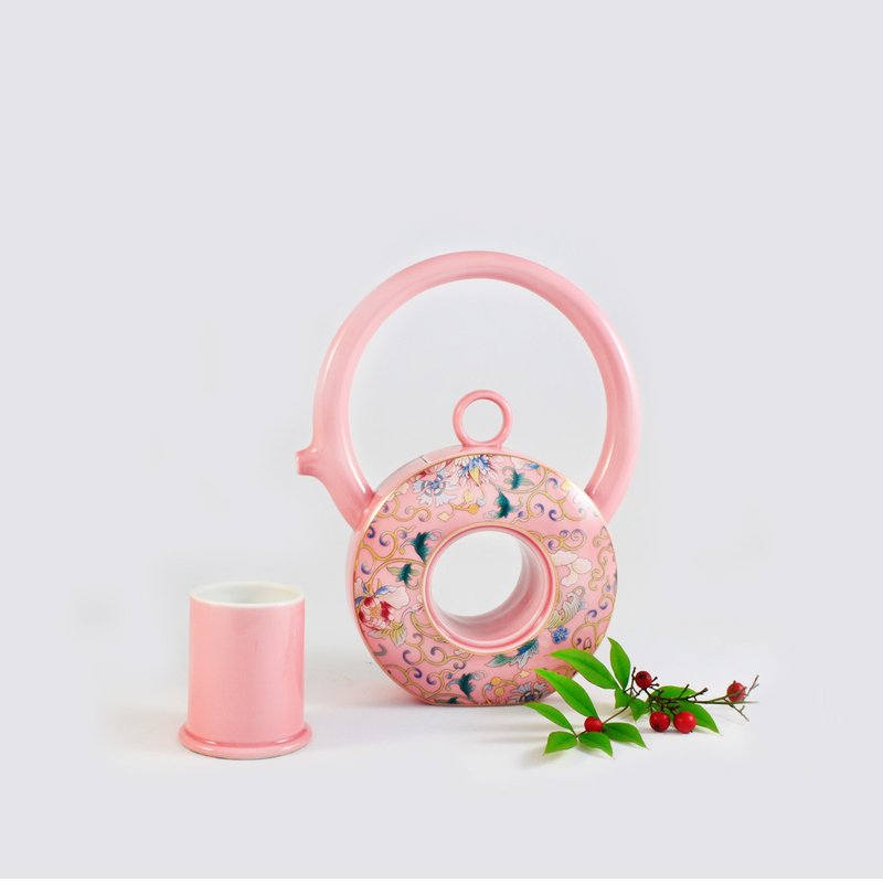 8福运转‧茶器(番莲粉) - 茶具/茶杯 - 瓷 