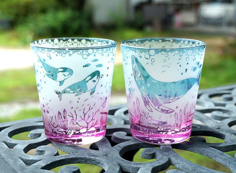 海神之潮汐隆隆声【钴色】 - 玻璃杯 - 玻璃 蓝色