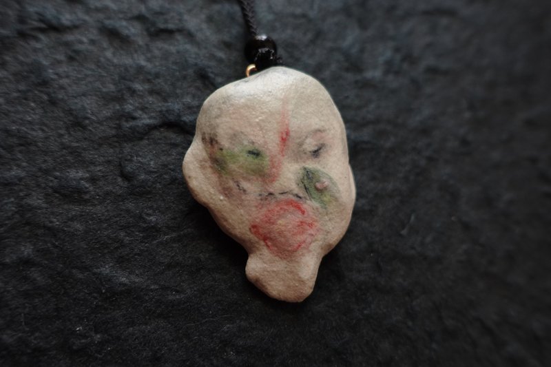 原创手工陶瓷项链食梦小众吊坠独特设计饰品可定制礼物 - 项链 - 陶 粉红色