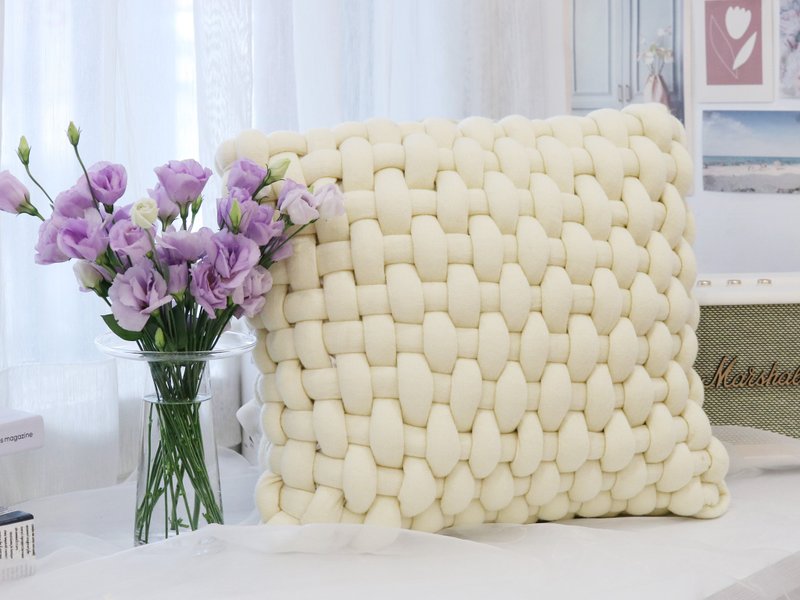 冰岛毛线/巨型毛线/胖胖毛线/编织抱枕/giant yarn/新手友善 - 编织/羊毛毡/布艺 - 棉．麻 