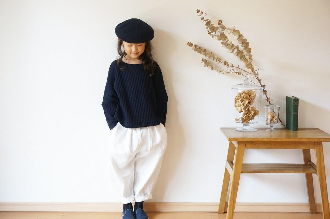 Waffle Drop Shoulder Wide Knit 110,120,130 size - 其他 - 棉 