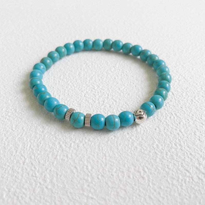 Evil Eye・蓝 | 绿松石 | 恶魔之眼 | 晶矿手环 - 手链/手环 - 石头 蓝色