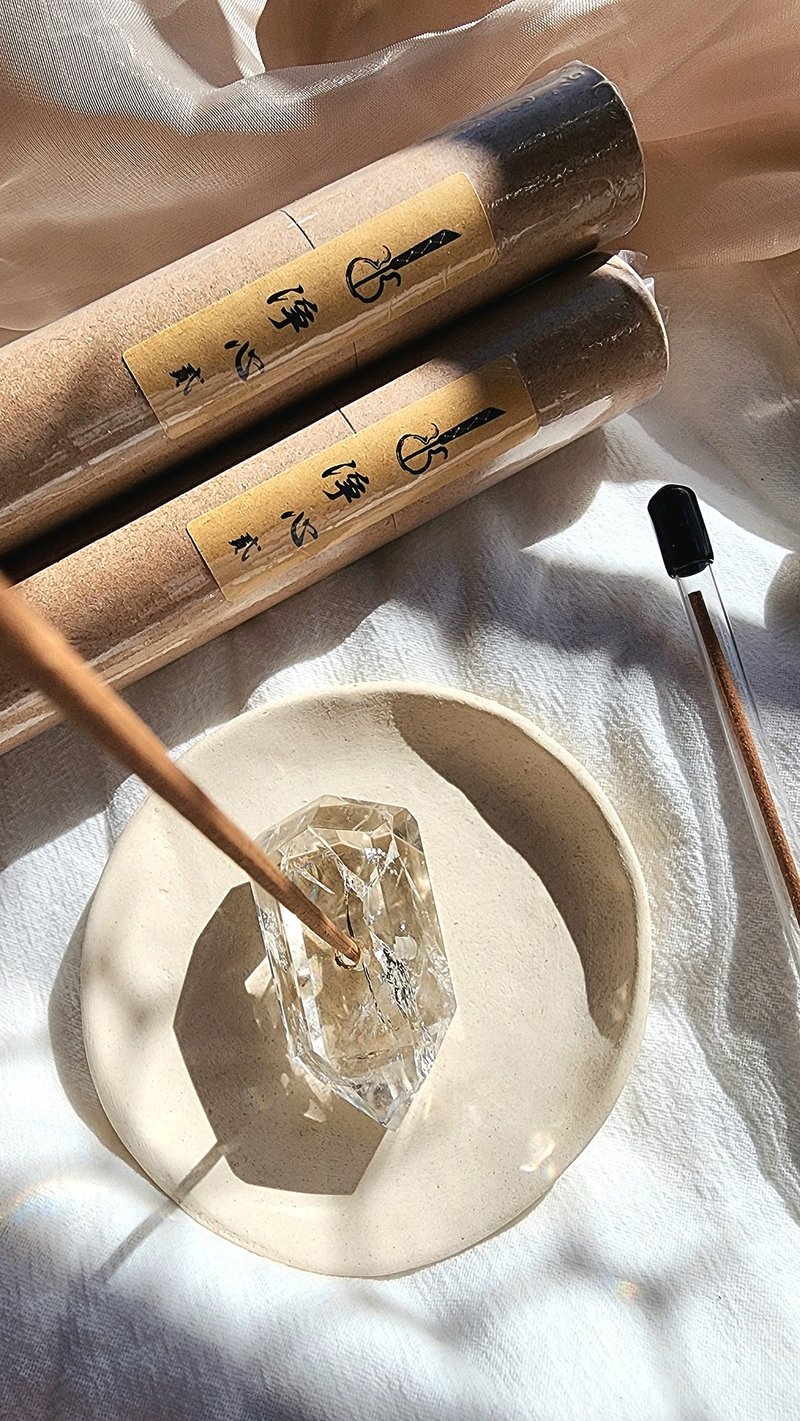 灵净计划  净心贰・雷击枣木线香 清心启发灵性 净化水晶环境 - 香薰/精油/线香 - 其他材质 透明